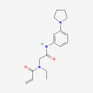 molecular formula C17H23N3O2 B2768206 N-ethyl-N-({[3-(pyrrolidin-1-yl)phenyl]carbamoyl}methyl)prop-2-enamide CAS No. 2094317-92-5