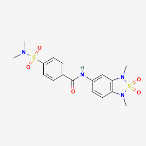 N-(1,3-dimethyl-2,2-dioxido-1,3-dihydrobenzo[c][1,2,5]thiadiazol-5-yl)-4-(N,N-dimethylsulfamoyl)benzamide