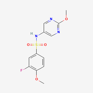3-fluoro-4-methoxy-N-(2-methoxypyrimidin-5-yl)benzenesulfonamide