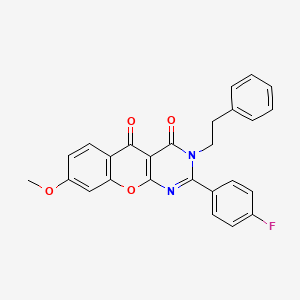 2-(4-fluorophenyl)-8-methoxy-3-phenethyl-3H-chromeno[2,3-d]pyrimidine-4,5-dione