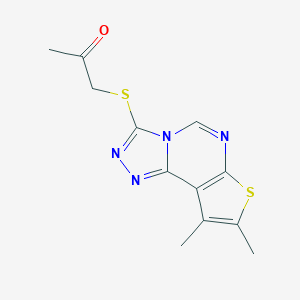 1-[(8,9-Dimethylthieno[3,2-e][1,2,4]triazolo[4,3-c]pyrimidin-3-yl)sulfanyl]acetone