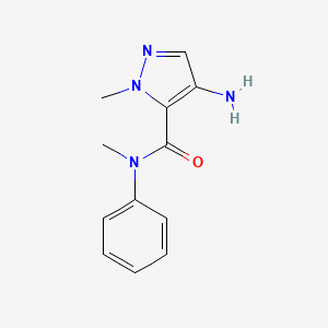 molecular formula C12H14N4O B2768230 4-Amino-N,1-dimethyl-N-phenyl-1H-pyrazole-5-carboxamide CAS No. 1474071-10-7