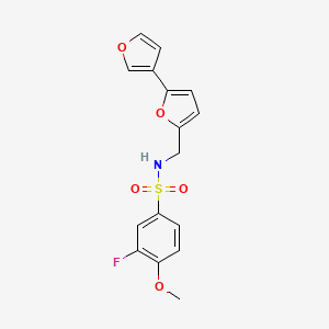 N-([2,3'-bifuran]-5-ylmethyl)-3-fluoro-4-methoxybenzenesulfonamide