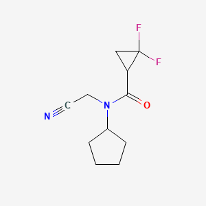 molecular formula C11H14F2N2O B2768245 N-(cyanomethyl)-N-cyclopentyl-2,2-difluorocyclopropane-1-carboxamide CAS No. 2093848-68-9