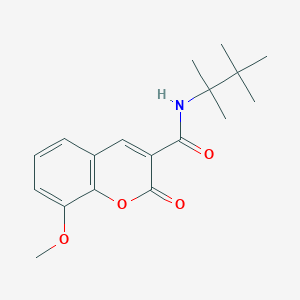 8-methoxy-2-oxo-N-(2,3,3-trimethylbutan-2-yl)chromene-3-carboxamide
