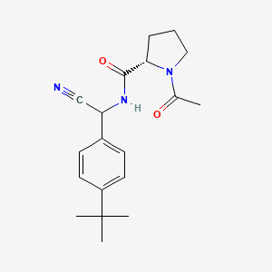 (2S)-1-Acetyl-N-[(4-tert-butylphenyl)-cyanomethyl]pyrrolidine-2-carboxamide