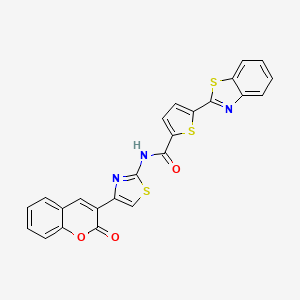 5-(benzo[d]thiazol-2-yl)-N-(4-(2-oxo-2H-chromen-3-yl)thiazol-2-yl)thiophene-2-carboxamide