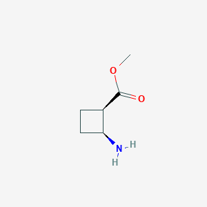 molecular formula C6H12ClNO2 B2768265 甲基(1R,2S)-2-氨基环丁烷-1-甲酸酯 CAS No. 221158-94-7