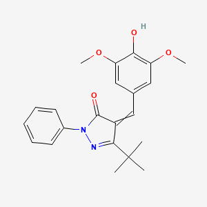 (Z)-3-tert-butyl-4-(4-hydroxy-3,5-dimethoxybenzylidene)-1-phenyl-1H-pyrazol-5(4H)-one
