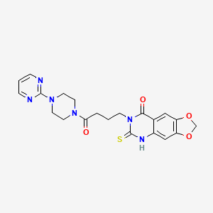 7-[4-oxo-4-(4-pyrimidin-2-ylpiperazin-1-yl)butyl]-6-thioxo-6,7-dihydro[1,3]dioxolo[4,5-g]quinazolin-8(5H)-one