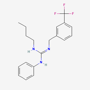 molecular formula C19H22F3N3 B2768294 N-butyl-N''-phenyl-N'-[3-(trifluoromethyl)benzyl]guanidine CAS No. 338400-52-5