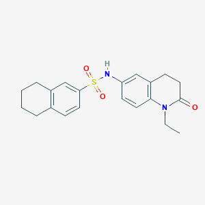 N-(1-ethyl-2-oxo-1,2,3,4-tetrahydroquinolin-6-yl)-5,6,7,8-tetrahydronaphthalene-2-sulfonamide