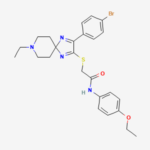 2-((3-(4-bromophenyl)-8-ethyl-1,4,8-triazaspiro[4.5]deca-1,3-dien-2-yl)thio)-N-(4-ethoxyphenyl)acetamide