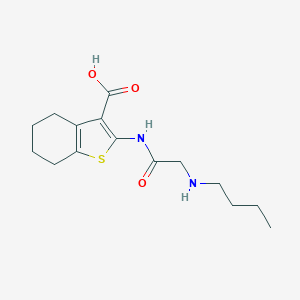 molecular formula C15H22N2O3S B276831 2-[(N-butylglycyl)amino]-4,5,6,7-tetrahydro-1-benzothiophene-3-carboxylic acid 