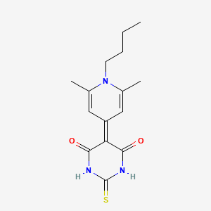 molecular formula C15H19N3O2S B2768315 5-(1-butyl-2,6-dimethylpyridin-4(1H)-ylidene)-2-thioxodihydropyrimidine-4,6(1H,5H)-dione CAS No. 684227-71-2