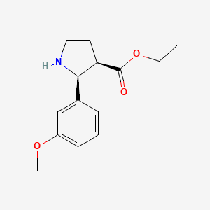 Ethyl (2S,3R)-2-(3-methoxyphenyl)pyrrolidine-3-carboxylate