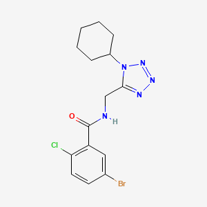 5-bromo-2-chloro-N-((1-cyclohexyl-1H-tetrazol-5-yl)methyl)benzamide