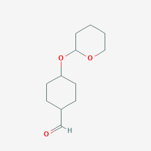 molecular formula C12H20O3 B2768323 trans-4-[(tetrahydro-2H-pyran-2-yl)oxy]-cyclohexanecarboxaldehyde CAS No. 211995-79-8