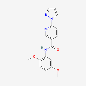 N-(2,5-dimethoxyphenyl)-6-(1H-pyrazol-1-yl)nicotinamide