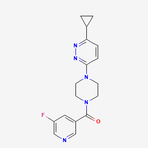(4-(6-Cyclopropylpyridazin-3-yl)piperazin-1-yl)(5-fluoropyridin-3-yl)methanone