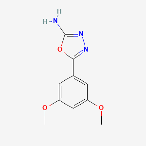 molecular formula C10H11N3O3 B2768343 5-(3,5-Dimethoxyphenyl)-1,3,4-oxadiazol-2-amine CAS No. 19949-29-2