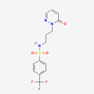 N-(3-(6-oxopyridazin-1(6H)-yl)propyl)-4-(trifluoromethyl)benzenesulfonamide