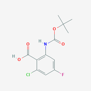 2-Chloro-4-fluoro-6-[(2-methylpropan-2-yl)oxycarbonylamino]benzoic acid