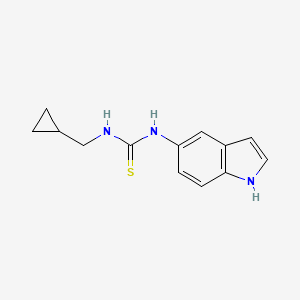 molecular formula C13H15N3S B2768356 1-(cyclopropylmethyl)-3-(1H-indol-5-yl)thiourea CAS No. 299207-75-3