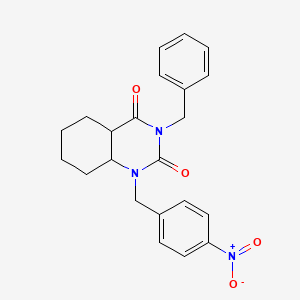 3-Benzyl-1-[(4-nitrophenyl)methyl]-1,2,3,4-tetrahydroquinazoline-2,4-dione