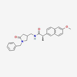 (2S)-N-[(1-benzyl-5-oxopyrrolidin-3-yl)methyl]-2-(6-methoxynaphthalen-2-yl)propanamide