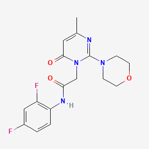molecular formula C17H18F2N4O3 B2768371 N-(2,4-difluorophenyl)-2-(4-methyl-2-morpholin-4-yl-6-oxopyrimidin-1(6H)-yl)acetamide CAS No. 1251560-17-4