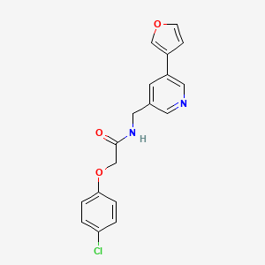 2-(4-chlorophenoxy)-N-((5-(furan-3-yl)pyridin-3-yl)methyl)acetamide