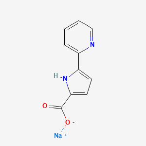 molecular formula C10H7N2NaO2 B2768379 Sodium;5-pyridin-2-yl-1H-pyrrole-2-carboxylate CAS No. 1706432-05-4