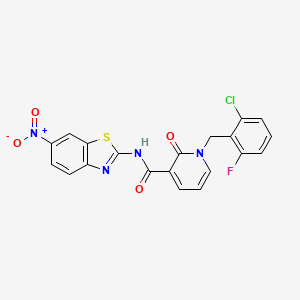 1-(2-chloro-6-fluorobenzyl)-N-(6-nitrobenzo[d]thiazol-2-yl)-2-oxo-1,2-dihydropyridine-3-carboxamide