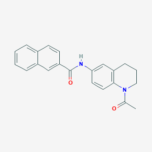 molecular formula C22H20N2O2 B2768383 N-(1-acetyl-1,2,3,4-tetrahydroquinolin-6-yl)-2-naphthamide CAS No. 942005-43-8
