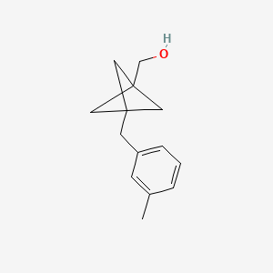 molecular formula C14H18O B2768388 [3-[(3-Methylphenyl)methyl]-1-bicyclo[1.1.1]pentanyl]methanol CAS No. 2287310-96-5