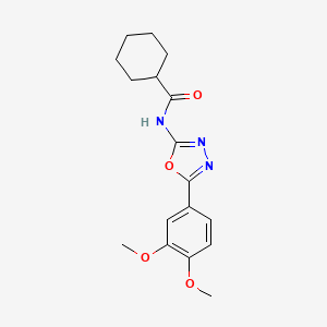 molecular formula C17H21N3O4 B2768390 N-(5-(3,4-dimethoxyphenyl)-1,3,4-oxadiazol-2-yl)cyclohexanecarboxamide CAS No. 899734-64-6