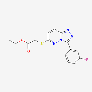 molecular formula C15H13FN4O2S B2768391 Ethyl 2-((3-(3-fluorophenyl)-[1,2,4]triazolo[4,3-b]pyridazin-6-yl)thio)acetate CAS No. 852375-17-8