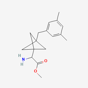 Methyl 2-amino-2-[3-[(3,5-dimethylphenyl)methyl]-1-bicyclo[1.1.1]pentanyl]acetate