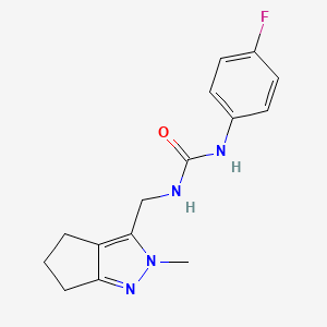 molecular formula C15H17FN4O B2768396 1-(4-氟苯基)-3-((2-甲基-2,4,5,6-四氢环戊[c]吡嗪-3-基)甲基)脲 CAS No. 2034602-96-3