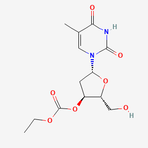 Ethyl ((2r,3s,5r)-2-(hydroxymethyl)-5-(5-methyl-2,4-dioxo-3,4-dihydropyrimidin-1(2h)-yl)tetrahydrofuran-3-yl) carbonate