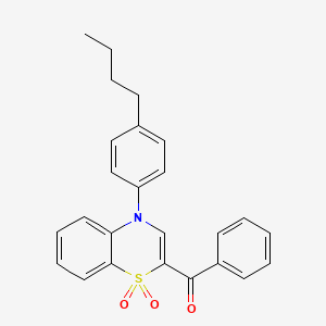molecular formula C25H23NO3S B2768423 [4-(4-丁基苯基)-1,1-二氧代-4H-1,4-苯并噻嗪-2-基](苯基)甲酮 CAS No. 1114886-12-2