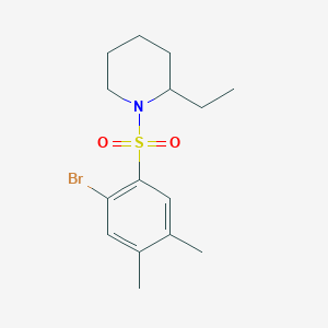 1-(2-Bromo-4,5-dimethylbenzenesulfonyl)-2-ethylpiperidine