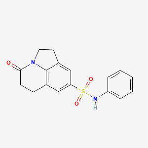 molecular formula C17H16N2O3S B2768427 4-oxo-N-phenyl-1,2,5,6-tetrahydro-4H-pyrrolo[3,2,1-ij]quinoline-8-sulfonamide CAS No. 898419-74-4