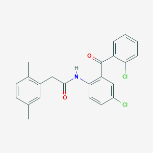 N-[4-chloro-2-(2-chlorobenzoyl)phenyl]-2-(2,5-dimethylphenyl)acetamide