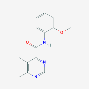 molecular formula C14H15N3O2 B2768456 N-(2-Methoxyphenyl)-5,6-dimethylpyrimidine-4-carboxamide CAS No. 2415604-10-1