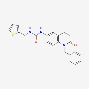 1-(1-Benzyl-2-oxo-1,2,3,4-tetrahydroquinolin-6-yl)-3-(thiophen-2-ylmethyl)urea