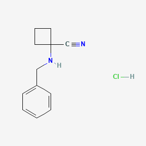 1-(Benzylamino)cyclobutane-1-carbonitrile hydrochloride
