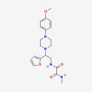 molecular formula C20H26N4O4 B2768465 N1-(2-(furan-2-yl)-2-(4-(4-methoxyphenyl)piperazin-1-yl)ethyl)-N2-methyloxalamide CAS No. 877647-52-4