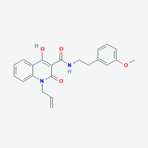 molecular formula C22H22N2O4 B2768467 1-allyl-4-hydroxy-N-(3-methoxyphenethyl)-2-oxo-1,2-dihydroquinoline-3-carboxamide CAS No. 946254-65-5